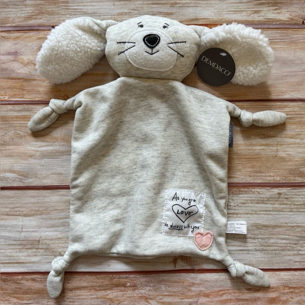 Girl's DEMDACO Gray POETIC THREADS Bunny Plush Lovey/Blankie Toy 0+ Mos.